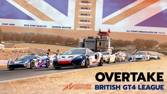 Weekly Races & Twitch Broadcasts: Join The OverTake British GT4 League In ACC!