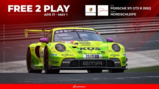 RaceRoom Offer Porsche 911 GT3 R (992) And The Nordschleife Free For Players